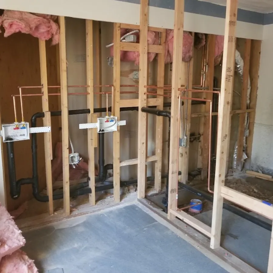 Copper pipe rough-in and plumbing installation in Westchester
